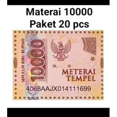 

Meterai Tempel 10000 20 Pcs