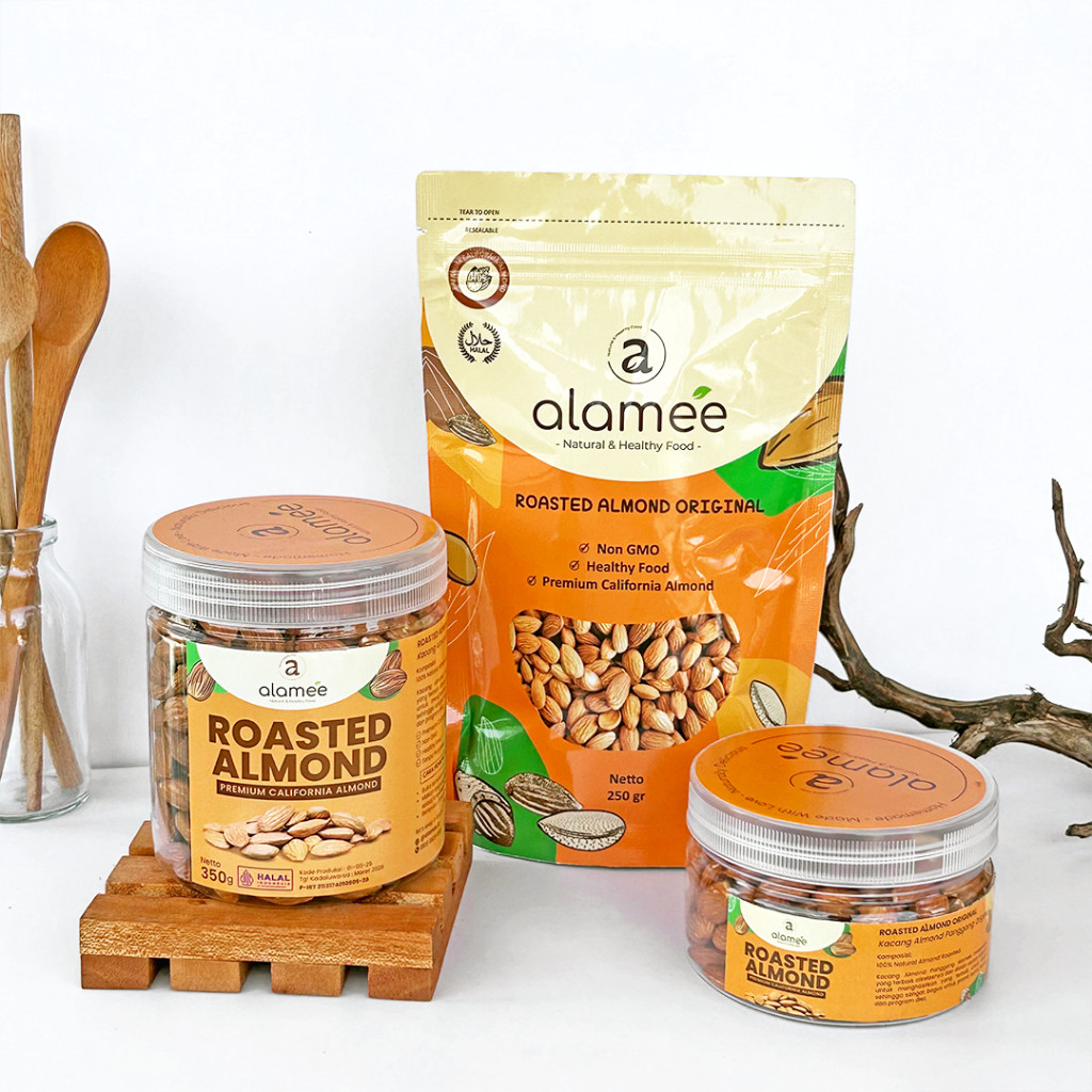 

ALAMEE Kacang Almond Panggang Roasted Almon Grade A California