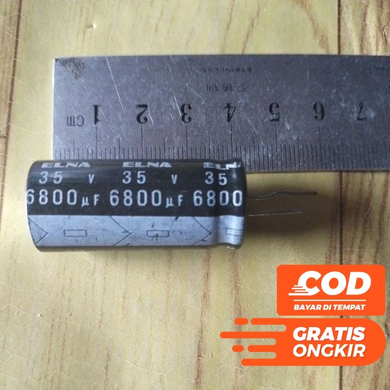 KAPASITOR ELCO ELKO 6800UF 6800 UF 6800 MIKRO 35V 35 VOLT