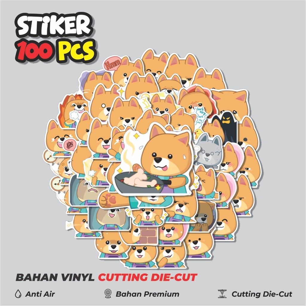 

Terbaru! 50 pcs Stiker Borky Shiba Dog Dekorasi Lucu Kreatif untuk Notebook, Skateboard, HP