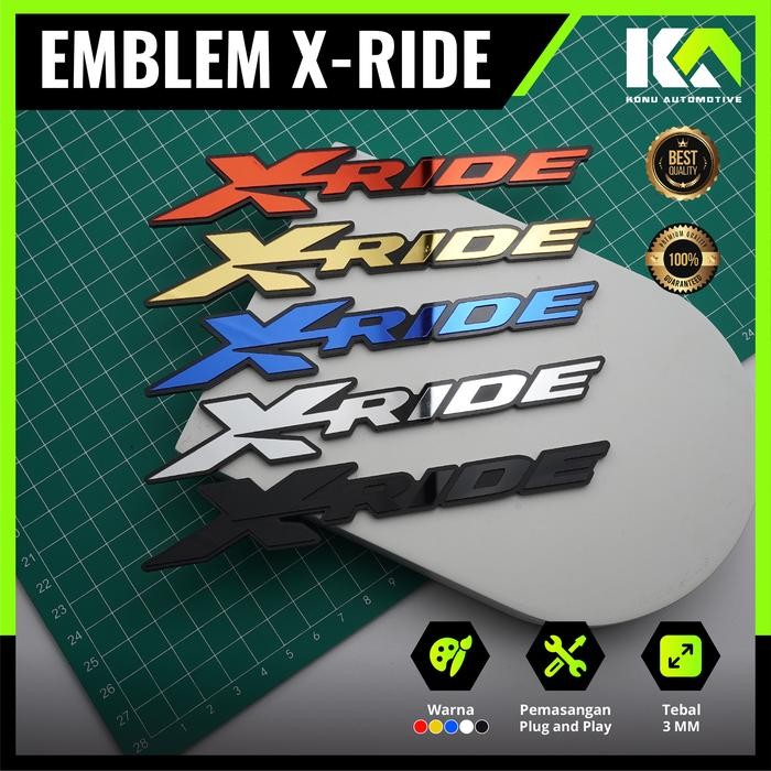 LOGO XRIDE TIMBUL 3D EMBLEM TIMBUL YAMAHA X-RIDE AKRILIK BUKAN STIKER