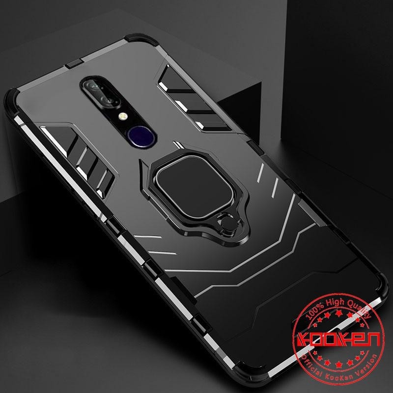 OPPO F11 / F11 PRO CASE RUGGED ARMOR ROBOT STANDING IRING CASE