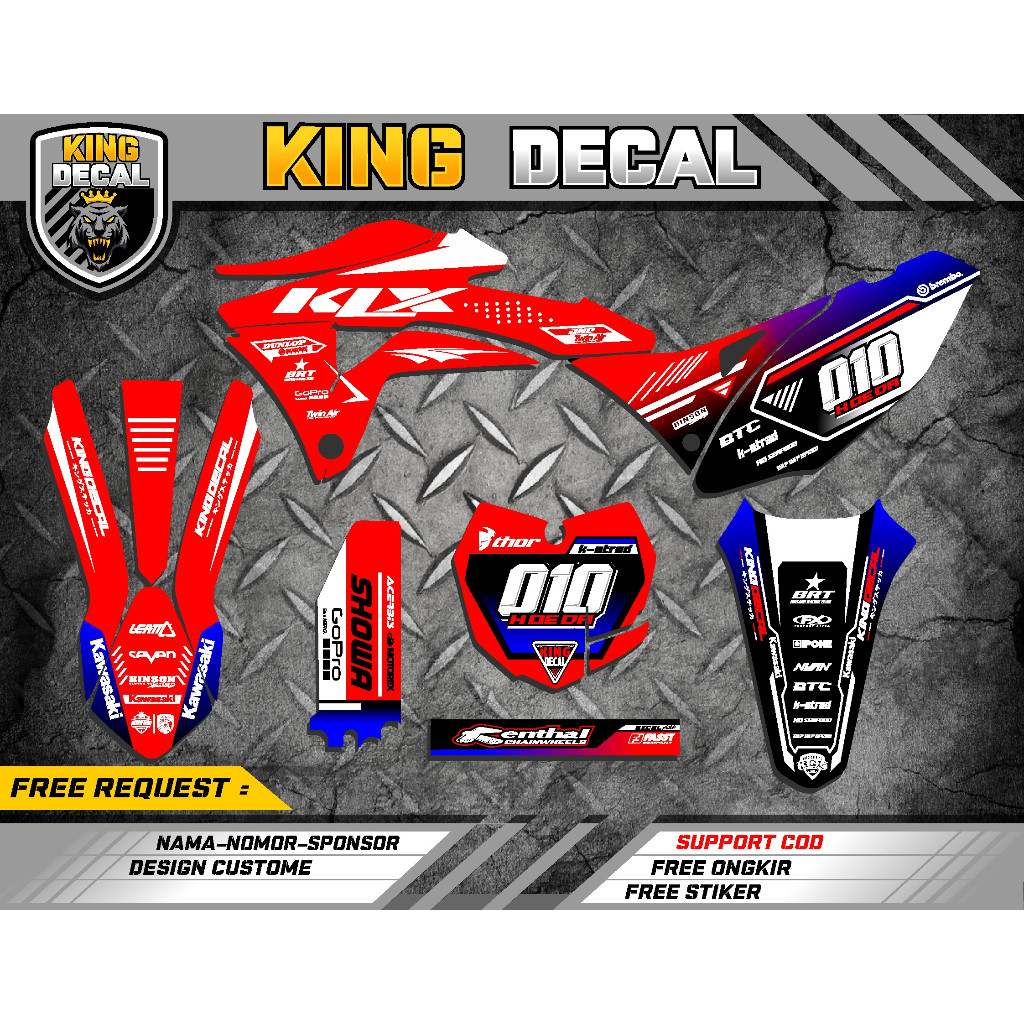 DEKAL / DECAL    KLX GORDON FULL BODY /  GORDON /  STIKER VARIASI KLX GORDON /  KLX STRIPING GORDON 