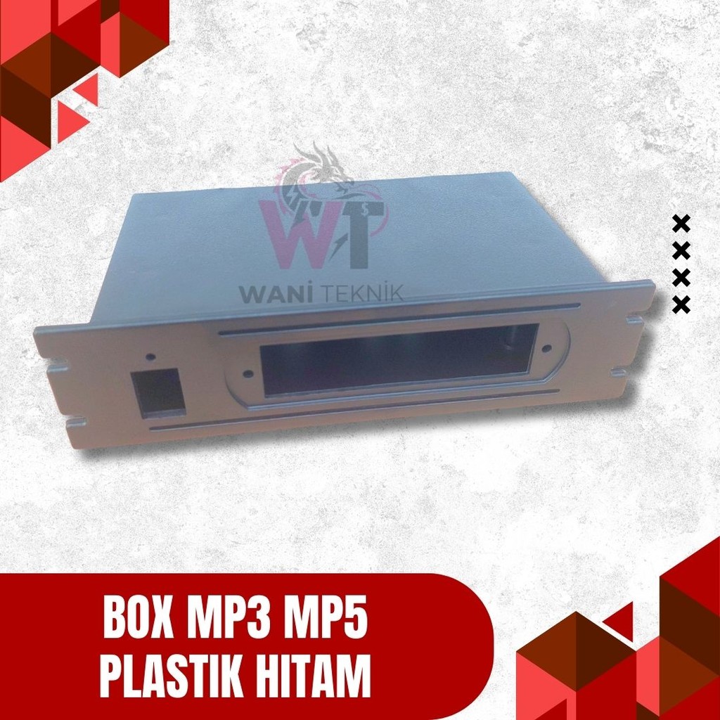 BOX MP3 Hitam - Housing Plastik Kokoh untuk Modul Player Musik Plus Aksesoris box + Modul MP3