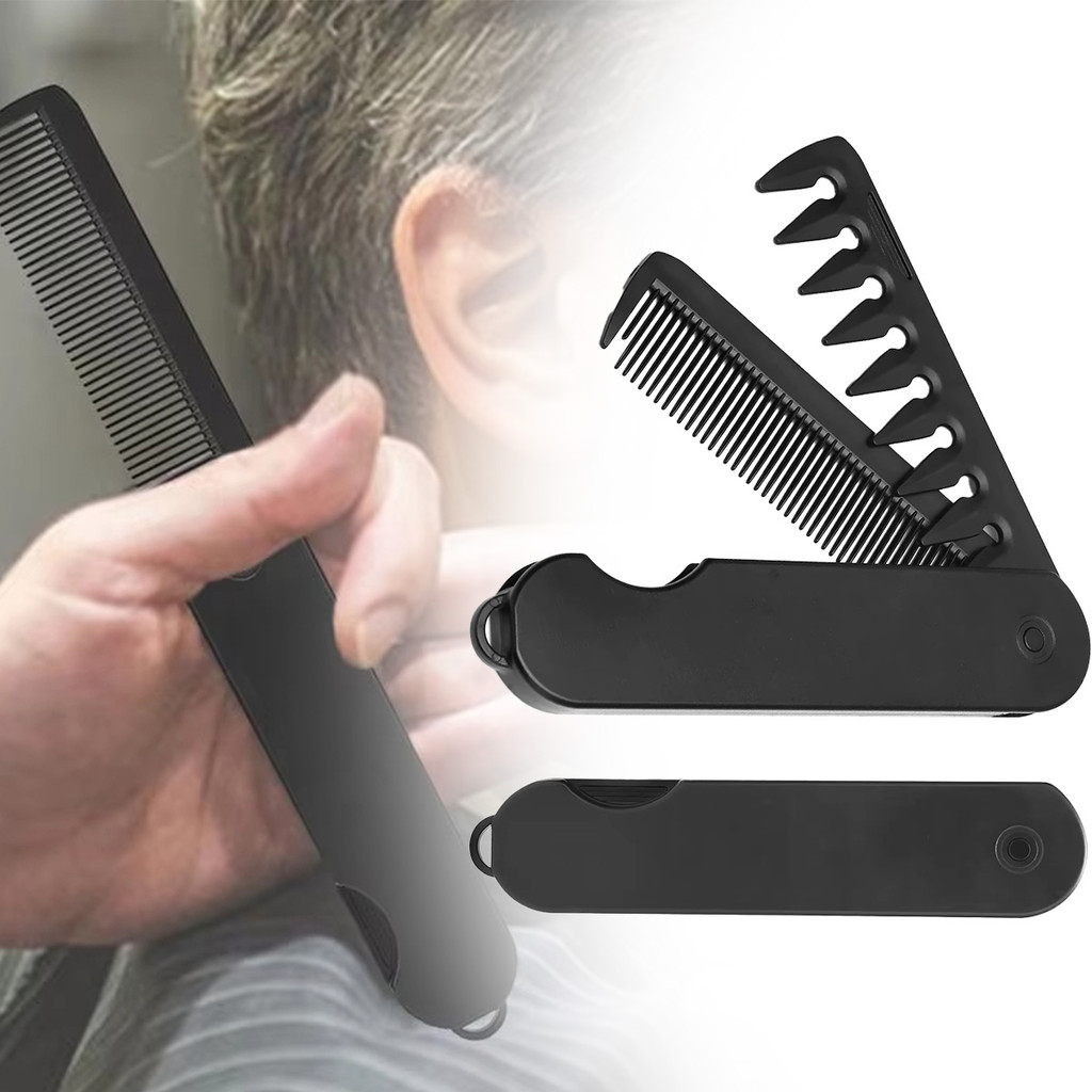 2in1 sisir pelurus Sisir Penata Rambut Sisir Tekstur Lipat Saku Sisir Lipat