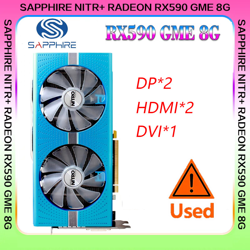 Sapphire NITRO AMD RX590 8GB 14NM GME GDDR5 PCIe 3.0 x16 Graphic Card