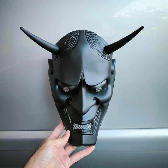 topeng jepang oni hannya black doft custom