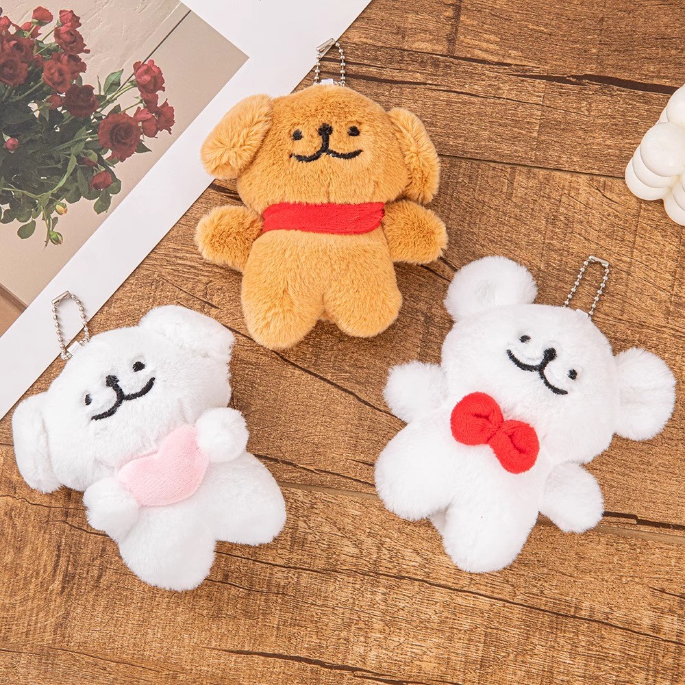 Yamata Boneka Anjing Maltese Korea Lucu Boneka Hewan Lembut Boneka Kartun Anak Anjing Hadiah Ulang T