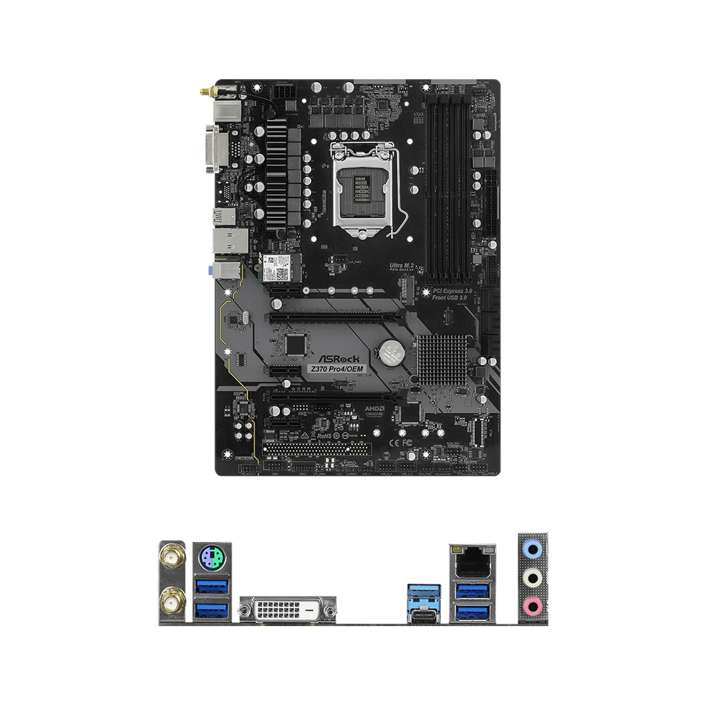 ASRock Z370 PRO4/OEM Motherboard Intel Z370 LGA 1151 M.2 DDR4 64GB  support 9700 9400 9900 8400 8700
