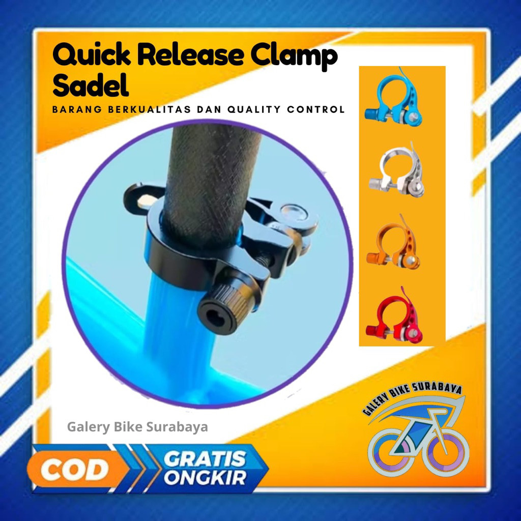 Seat clamp 34.9 untuk seatpost 31.8 sepeda fixie mtb lipat seatclamp sadel qr quick release