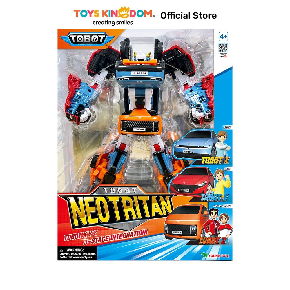Toys Kingdom Tobot Robot Neo Tritan New Kids Toy Action Figur Mainan Koleksi Anak Miniature Hero Cha