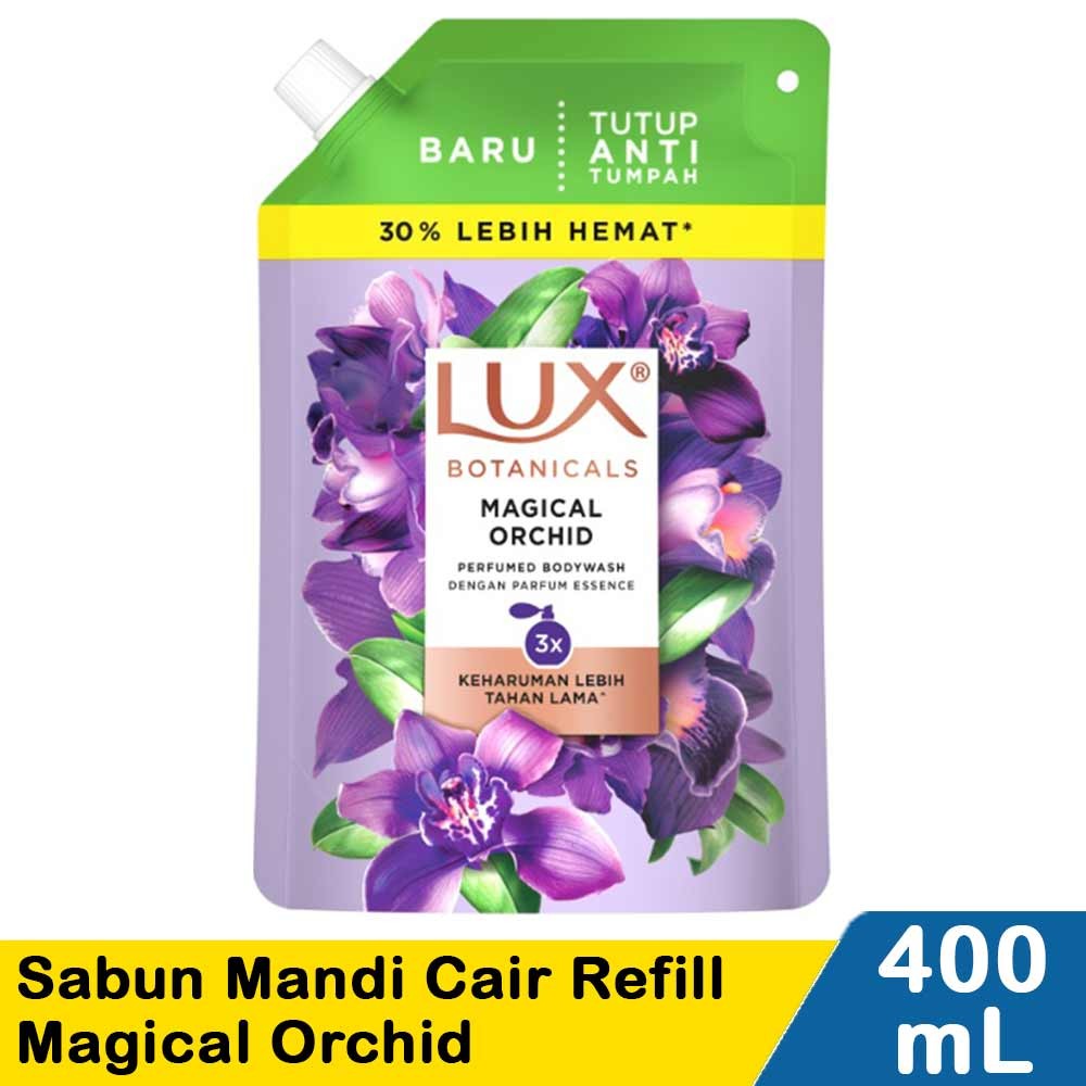 LUX SABUN MANDI CAIR REFILL MAGICAL ORCHID 450/400mL