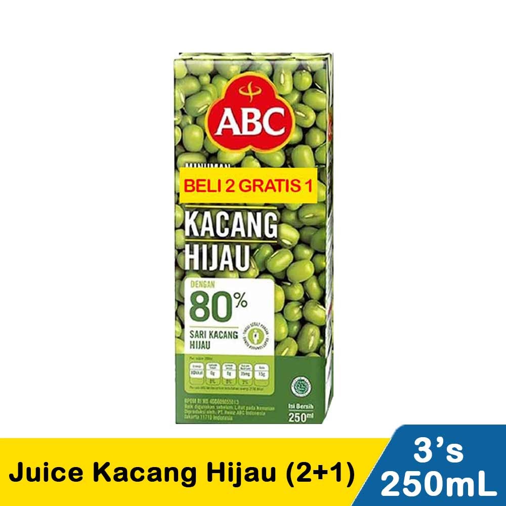 ABC JUICE (BELI 2 GRATIS 1) KACANG HIJAU 3x250mL