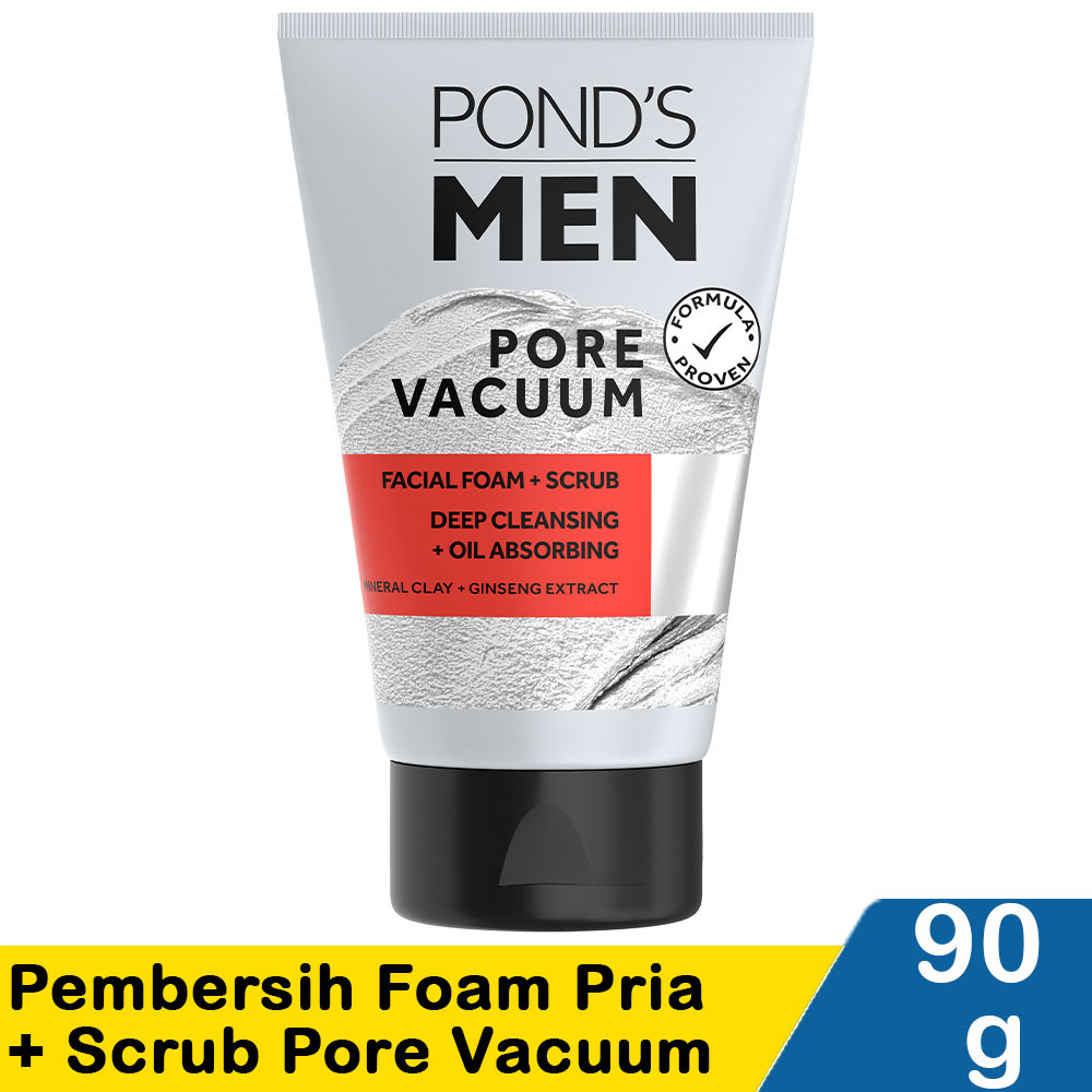 POND'S MEN PEMBERSIH FOAM+SCRUB PORE VACUUM 90g