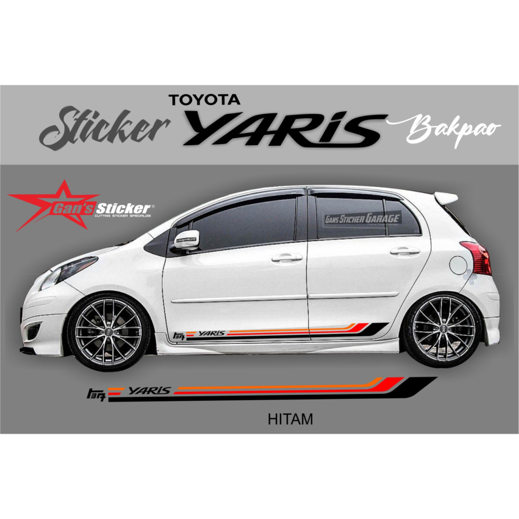 GNSticker sticker toyota yaris bakpao sticker pintu yaris bakpao aksesoris yaris bakpao