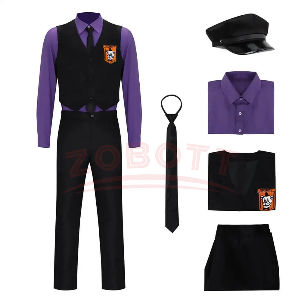 William Afton Cosplay Costume FNaF Purple Guy Costume Five Nights /at Freddy's Doujin Outfit Rolepla