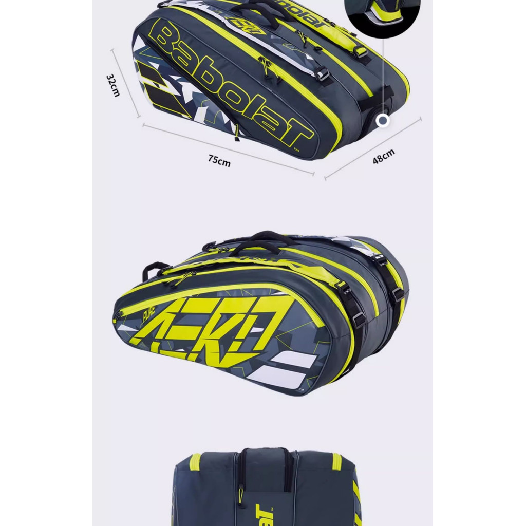 Original Babolat Tennis Racket Bag AERO Series Tennis Bag For 6/12 Racquets Tennis Backpack Sport Ba
