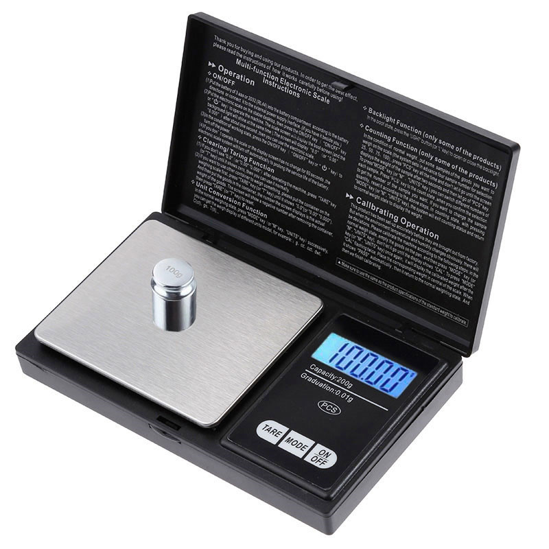 Jewelry Mini Stainless Steel Electronic Scale Digital Pocket Scale Gold Gram Balance Weight Scale Po