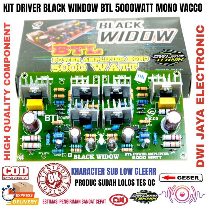 Kit Driver Black widow BTL 5000W Power Amplifier SAFARI BTL Vacco CVJA