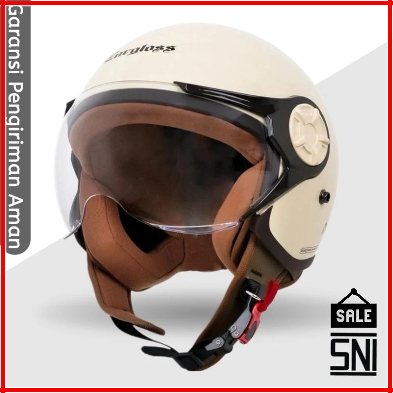 HIJAB - CARGLOSS PREMIUM/ HELM RETRO /HELM HIJAB/ HELM SNI