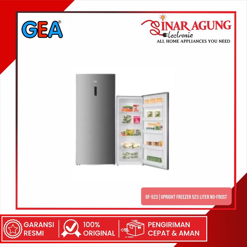 GEA GF-523 UPRIGHT FREEZER 523 LITER NO-FROST - GARANSI RESMI