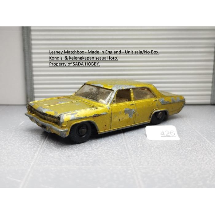 HW  Lesney Matchbox 1967 Opel Diplomat Gold England Ban Tusuk Vintage Diecast Unit Only Minus
