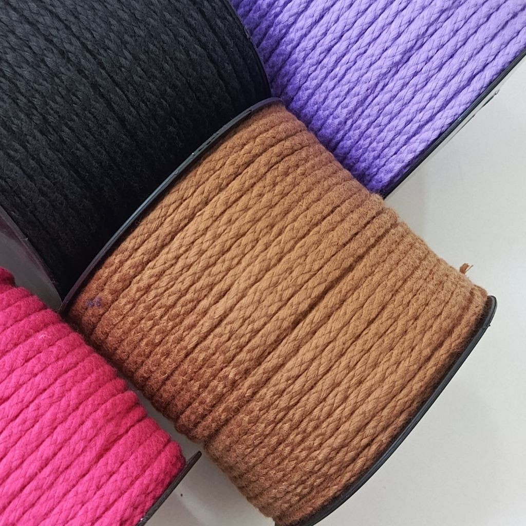 1 mtr Tali Kepang 5 mm Katun Cotton Rope Warna Warni Ukuran 5mm 0.5mm 0,5 mm