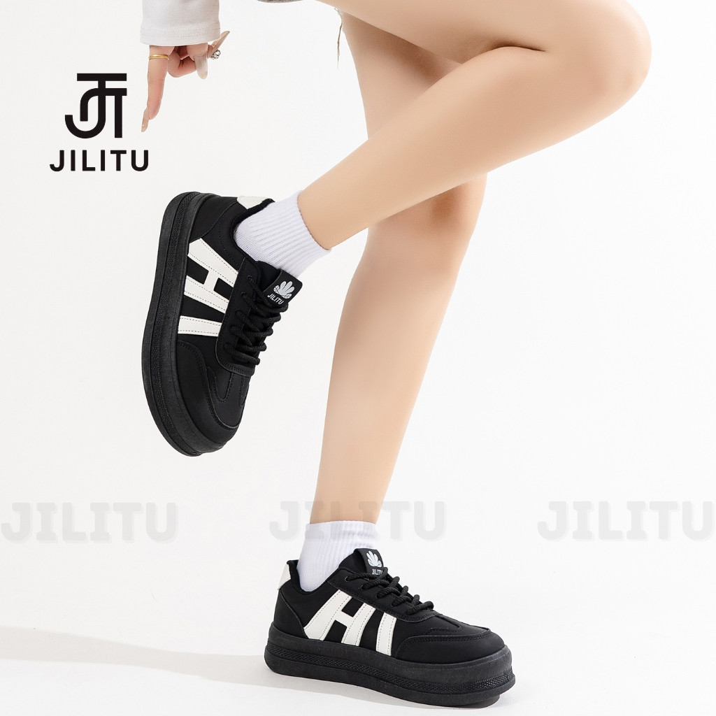 EVO STORE JILITU HK-02 SEPATU WANITA SNEAKERS FASHION  KOREAN TREND Free box