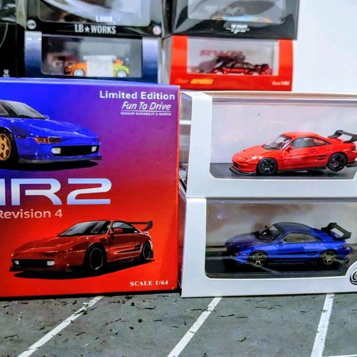 Diecast Set Micro Turbo x Peako Toyota MR2 SW20 Revision 4 Red &  Blue Limited Edition TKsb99
