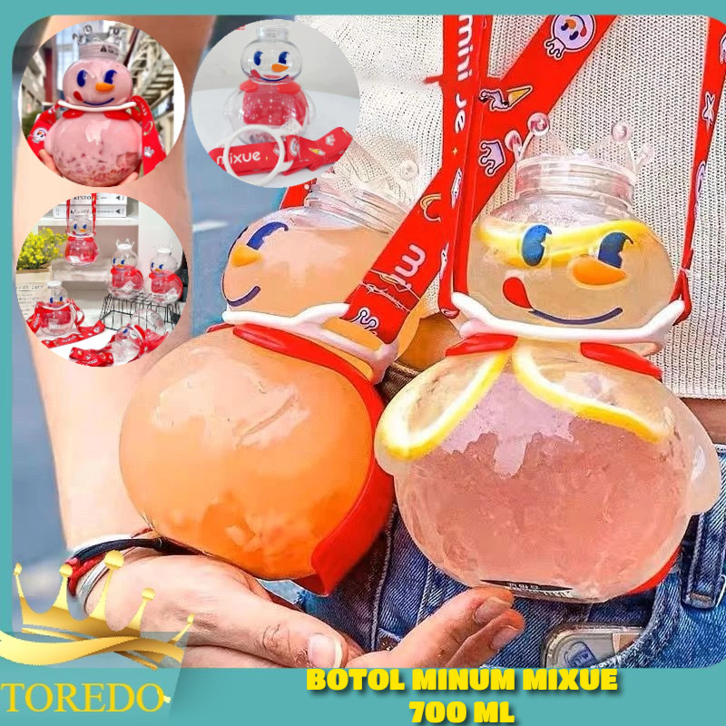 Botol Minum Mixue Tumbler 700Ml Dengan Tali Mixue Botol Minum Tumbler Mixue Viral