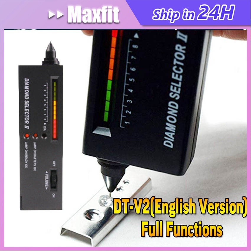 Alat Deteksi Gemstone Berlian Diamond Selector ii/II Pengukur Batu Akik Tes Batu Tester Moissanite -