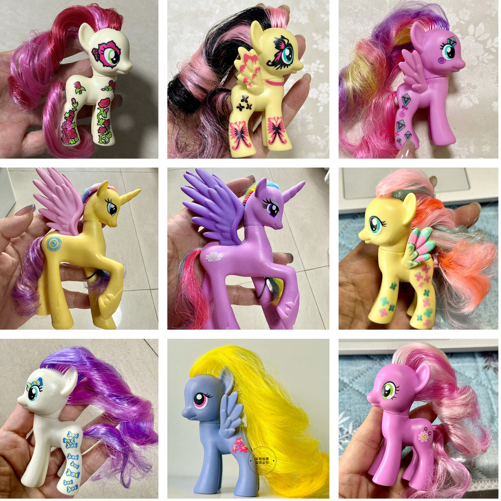 Original Hasbro My Little Pony Pinkie Pie Applejack Rarity Fluttershy Cheerilee Action Figures Doll 