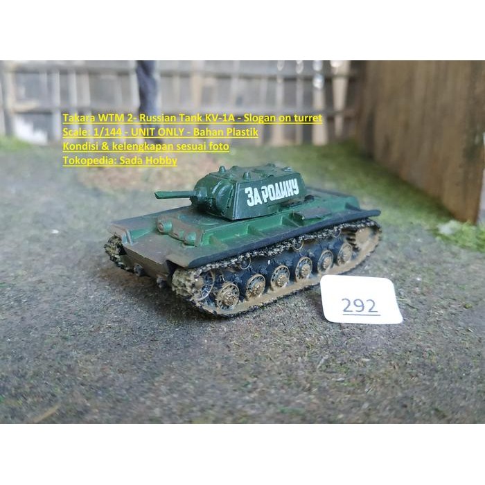 DCT... Takara WTM 2 Russian Tank KV-1A Slogan On Turret Loose