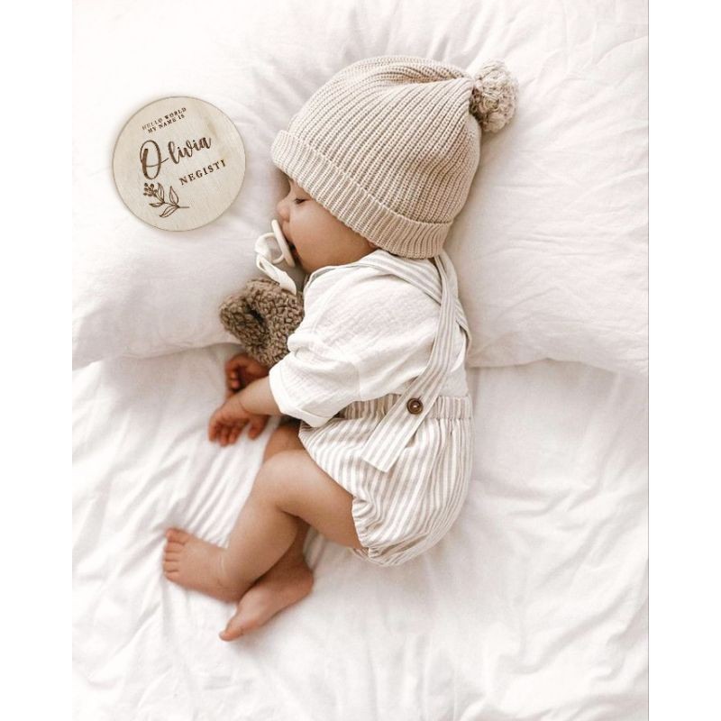 Papan Custom Nama Bayi/Newborn |Properti Foto Nama Kekinian |Wooden Plaque