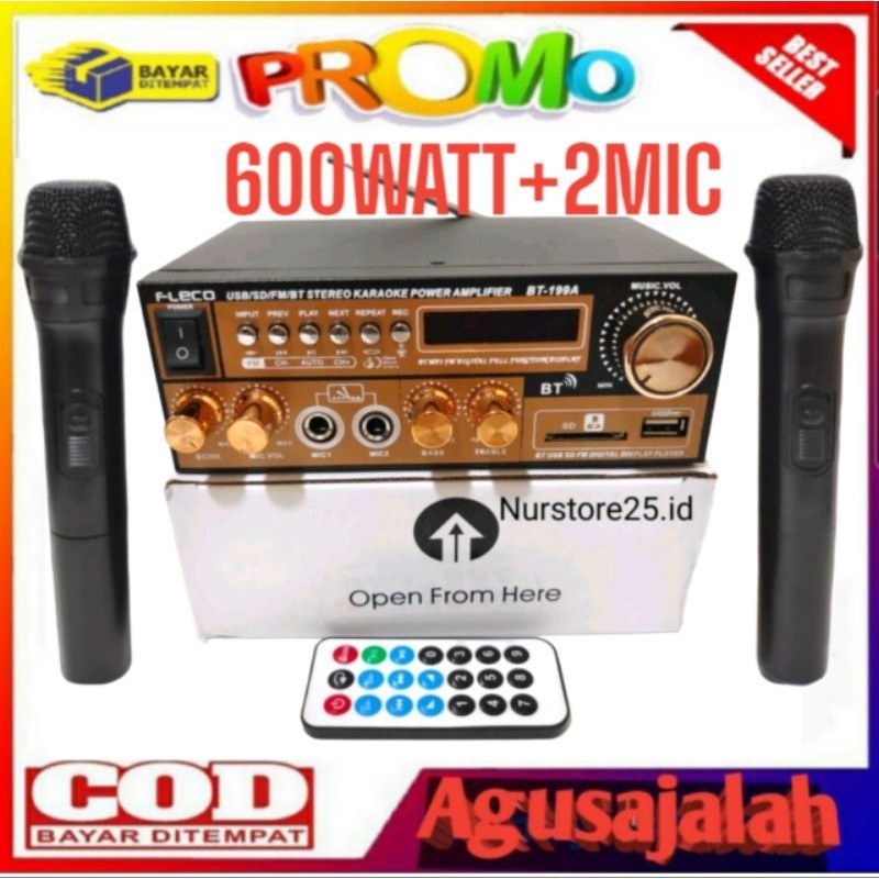 SERBA COD BONUS MIC-2 Power Amplifier bluetooth subwoofer 600 watt home theatre/ AMPLIFIER SUBWOOFER