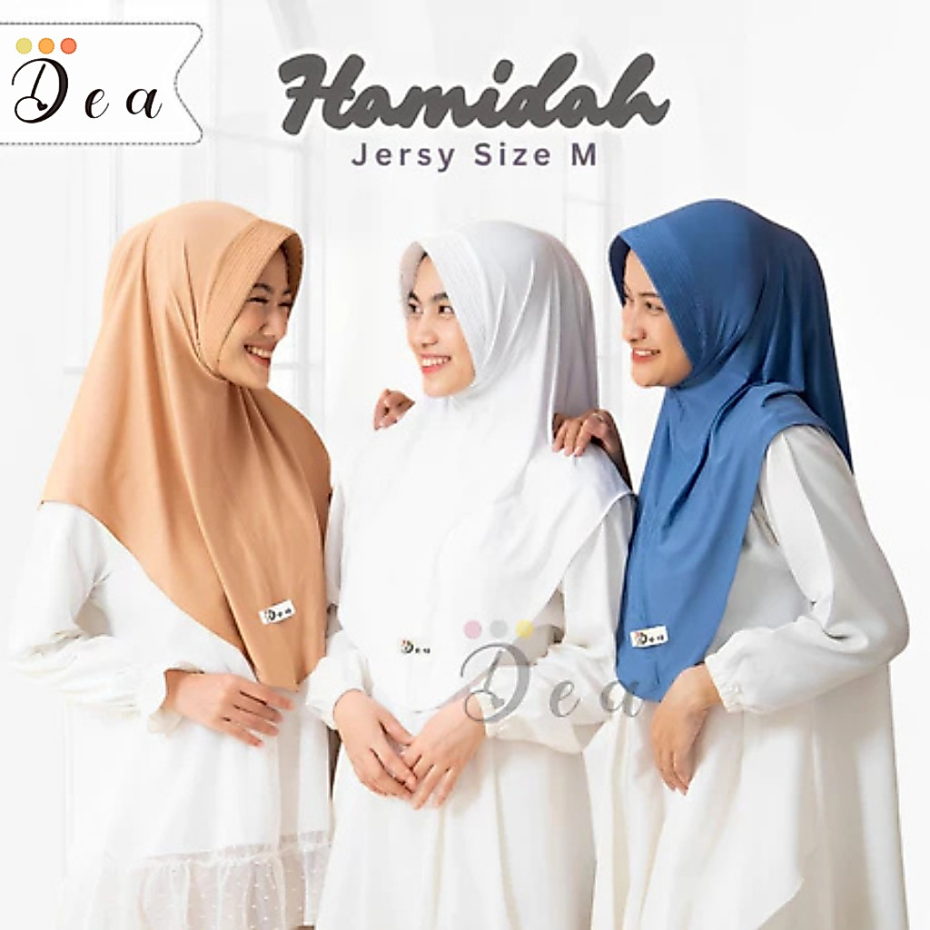 Hijab Bergo Hamidah Size M Menutup dada // Bergo instan Hamidah jersey premium//HIjab Instan Trendy