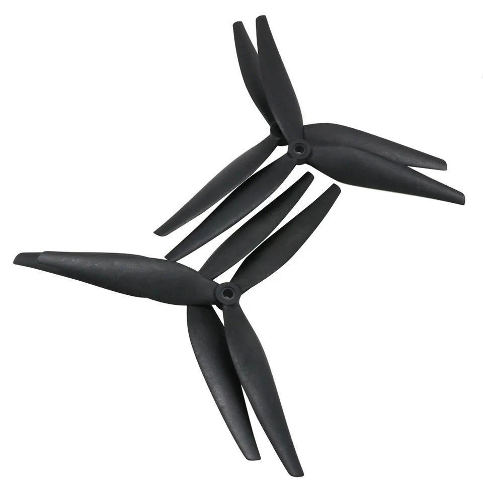 2pair HQProp Propeller 10X5X3 9X5X3 1050 9050 10in 9in 3 blades Black Carbon Reinforced Nylon Propel