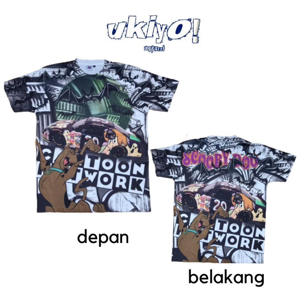 KAOS TAG THAILAND SCOOBY DOO NASCAR 02 (AOP) ALL OF PRINT | KARTUN CARTOON FULLPRINT FULL PRINT T-SH