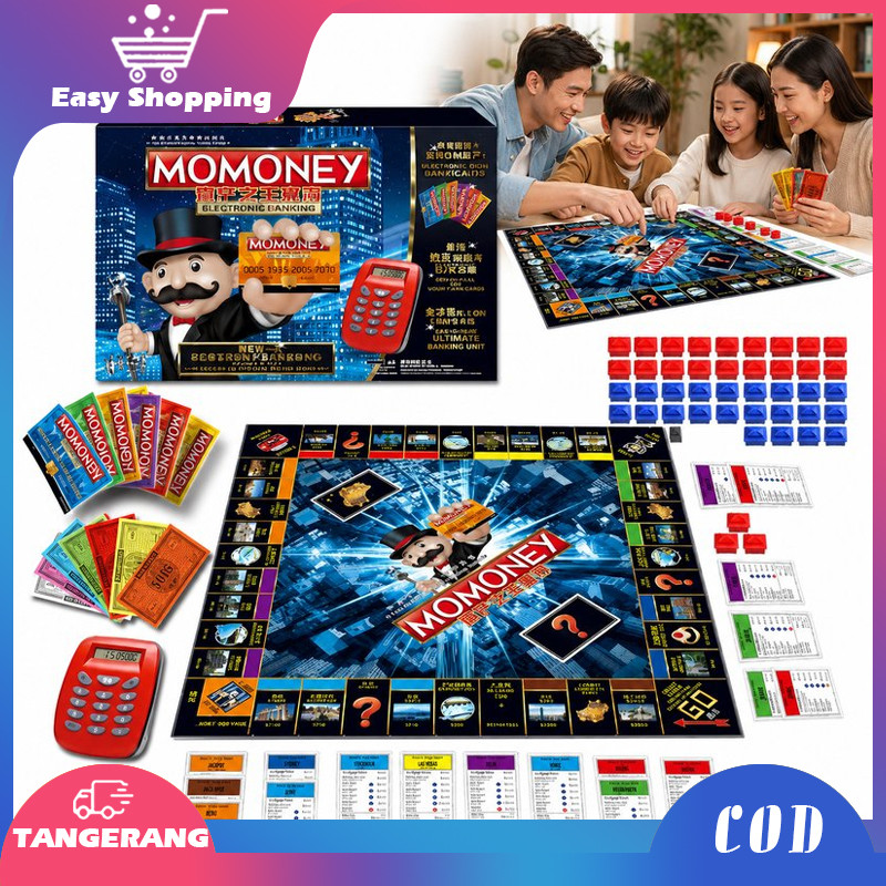 Monopoli Internasional Board Game Real Estate Tycoon Monopoly Super Electronic Bank Card Machine Mai