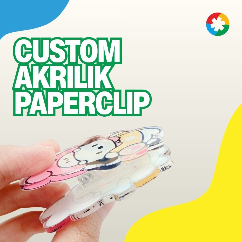 Custom Paper Clip / Penjepit kertas Akrilik UV Print