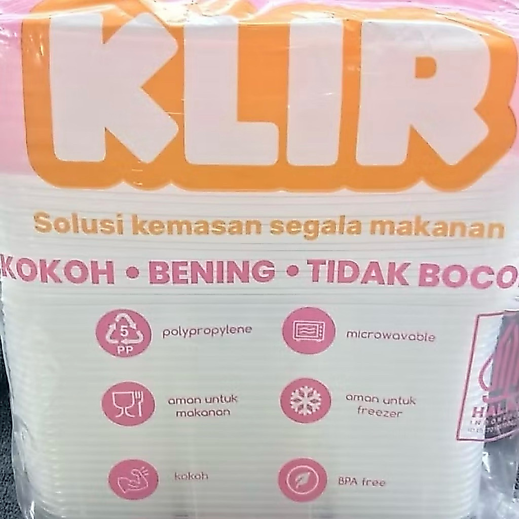 Thinwall Klir / Thinwall Bento / Thinwall 2 sekat / Thinwall 3 sekat / kotak makan plastik (1 bks)