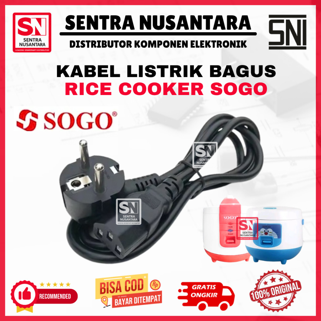 KABEL RICE COOKER MAGICCOM SOGO | COK KABEL MAGICCOM SOGO | KABEL LISTRIK MAGICCOM SOGO ANTI KORSLET