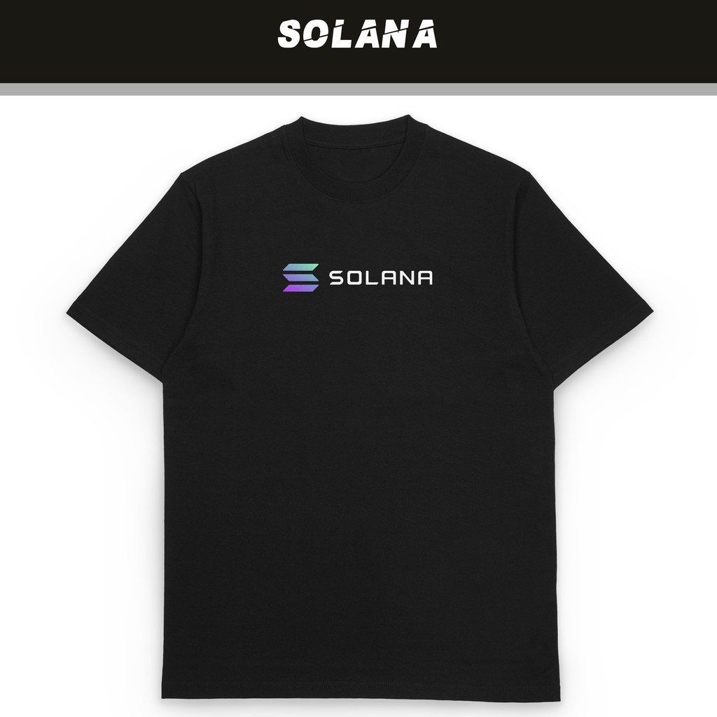 Kaos UNISEX - T-shirt Kaos Crypto "Solana SOL" -Kaos Cryptocurrency/Kaos Solana Coin/Kaos Solana/Kao