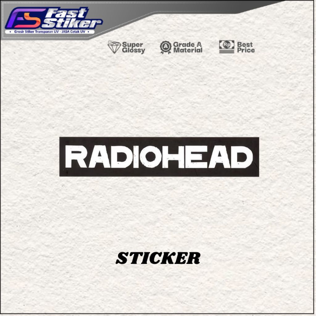 Sticker Radiohead Band Aesthetic Anti Air Vinyl