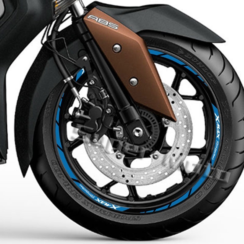Xmax Reflective Motorcycle Wheel Stickers Wheel Hub Decals Rim Stripes Tape Accessories For XMAX300 