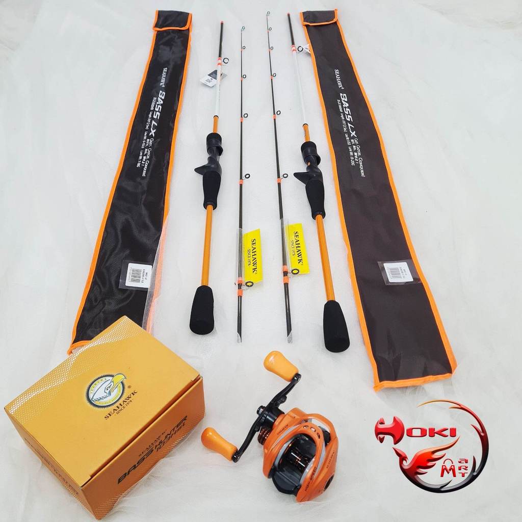 Free soft lure Joran set casting seahawk bass lx + reel seahawk bass hunter / joran bc seahawk top s