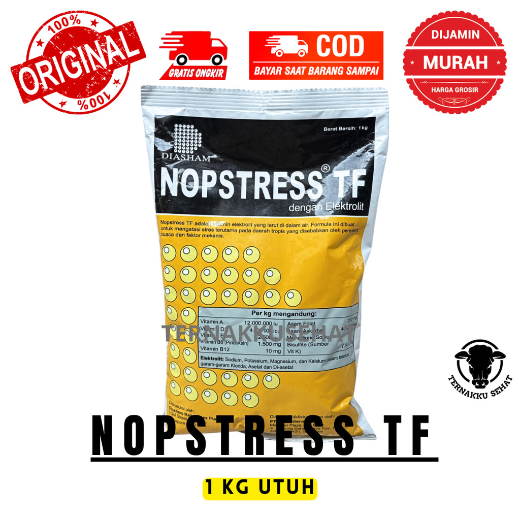 NOPSTRESS TF 1 KG DIASHAM - Kuning Vitamin Elektrolit Untuk Hewan