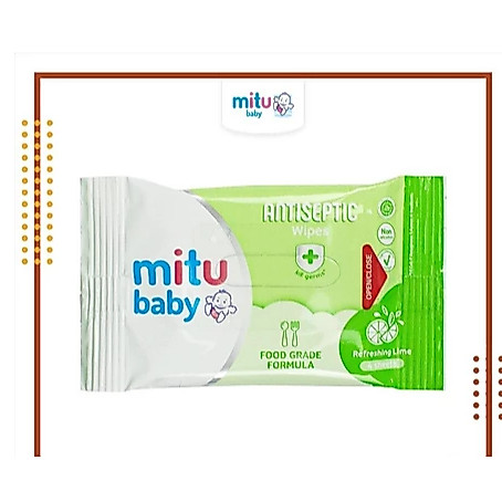 Mitu Tisu Basah Baby Wipes / Mitu Tisu Basah Sachet Isi 4 Sheet / Mitu Baby Tisu Basah Bayi
