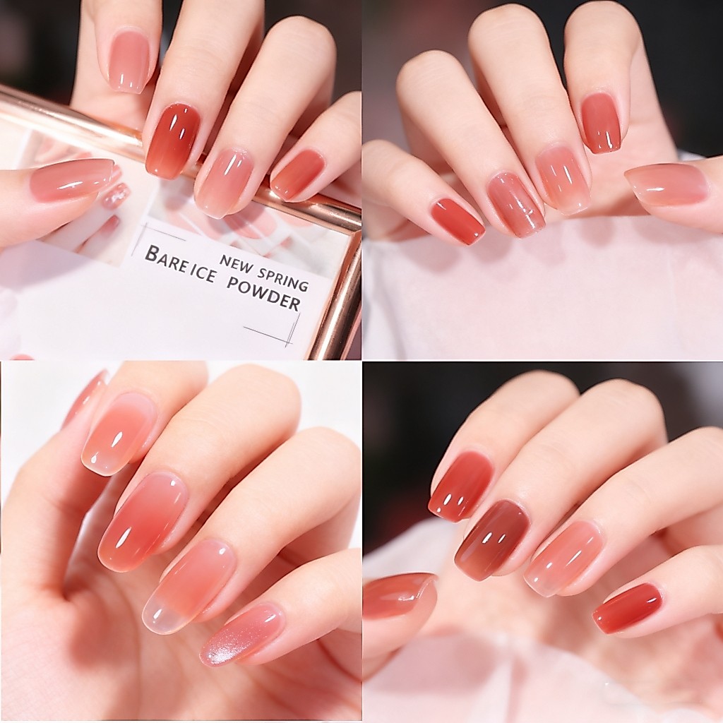 2026 Milan 9 Warna 15ml Jelly Warna gel polish Set Pink Nude Soak Off UV Gel Of Nail Gel Polish+