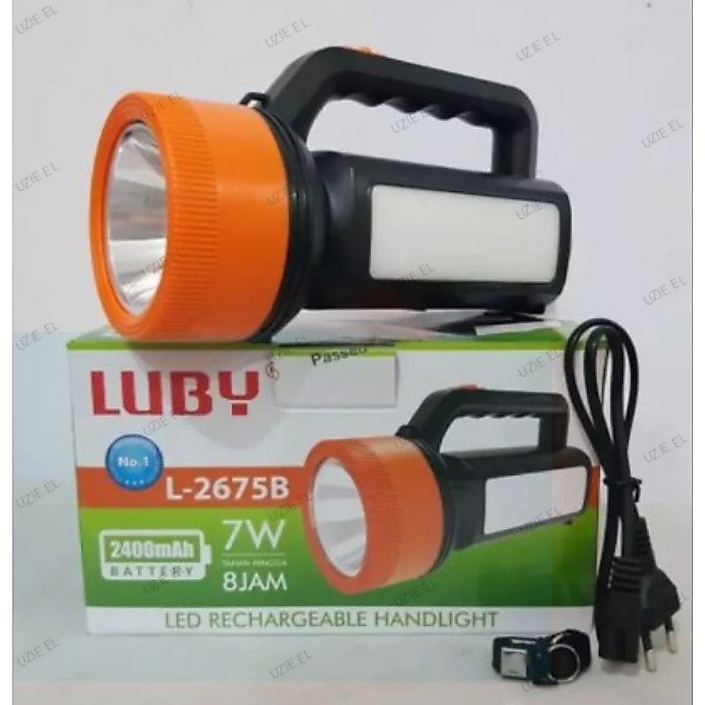 Senter Tangan Luby L-2675B 7 Watt + Emergency / Luby L 2675